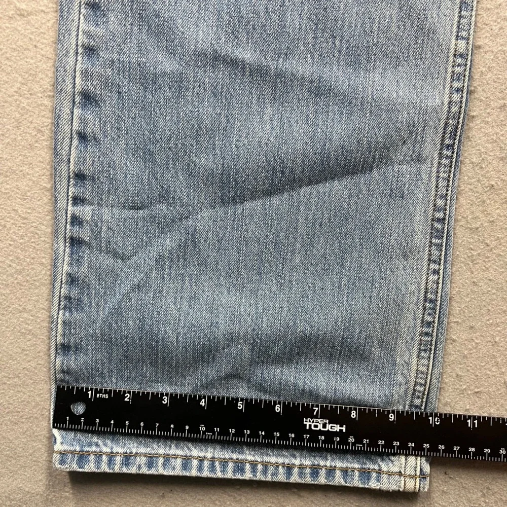 VTG Levis 527 Low Bootcut Jeans Mens 36x32 Light Wash Denim Blue Big Patch